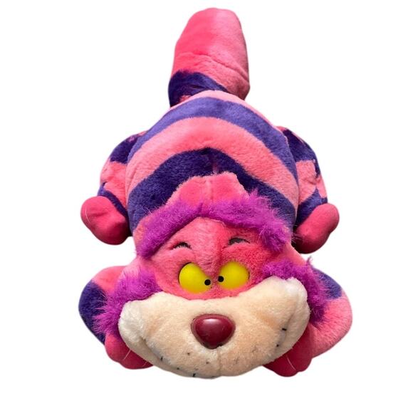 Walt Disney World Cheshire Cat Alice In Wonderland Disneyland 17" Pink Plush Cat - Picture 1 of 10